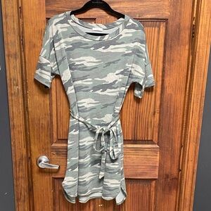JODIFL Green Camouflage Mini Dress